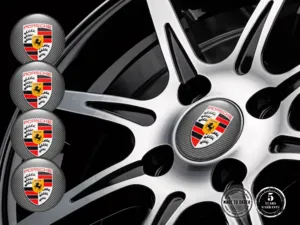 Porsche Adesivi Cupola Resina Loghi Cerchio Gara